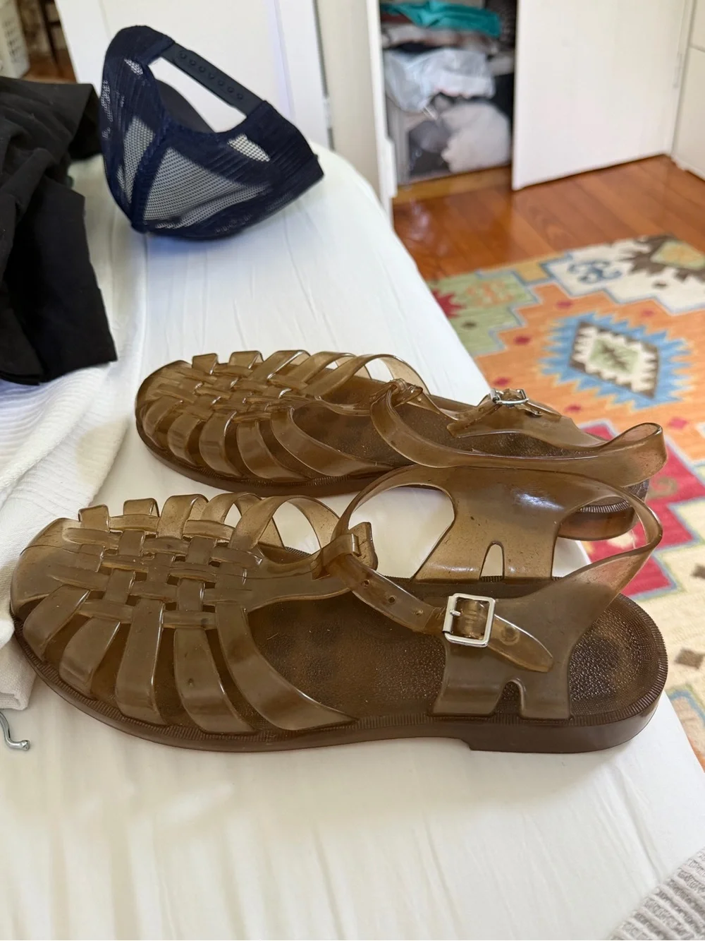 Plasticana Brown hemp Jelly Fisherman Sandals